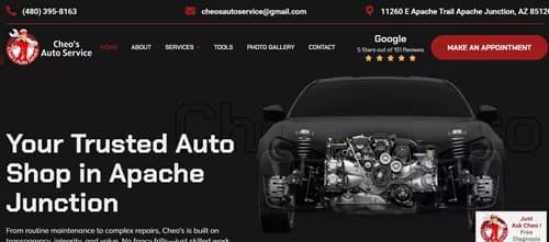 Cheo's Auto Service website screenshot