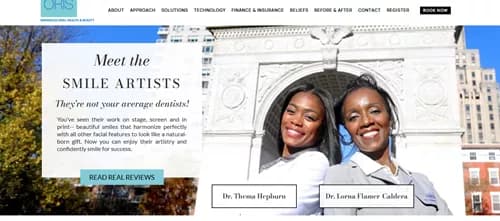 Oris Dental website screenshot